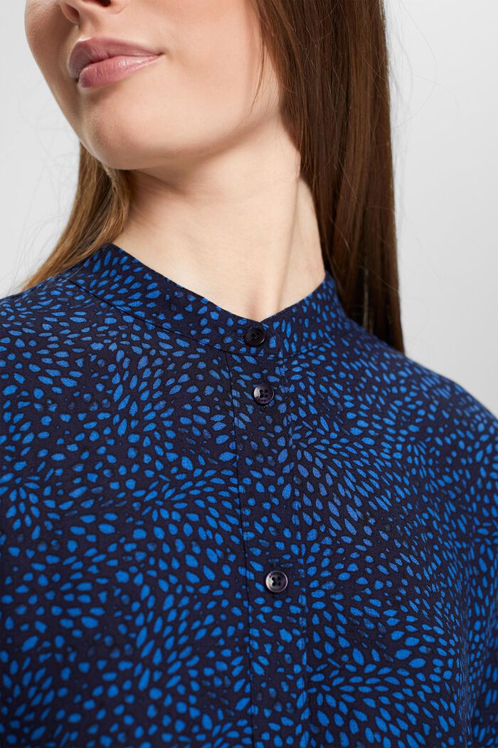 Patterned dress with a belt, LENZING™ ECOVERO™, NEW NAVY, detail image number 2