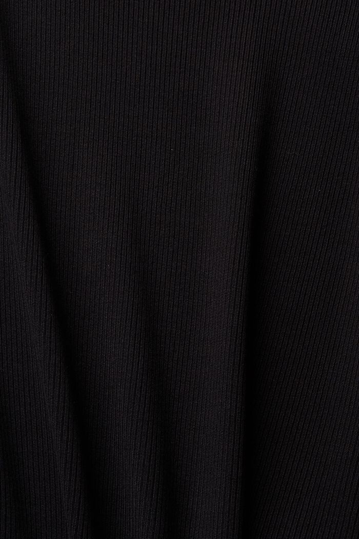 Ribbed sweater, LENZING™ ECOVERO™, BLACK, detail image number 1