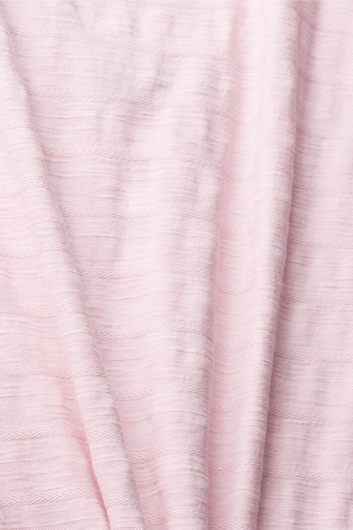 T-shirt with textured stripes, LIGHT PINK, detail image number 4