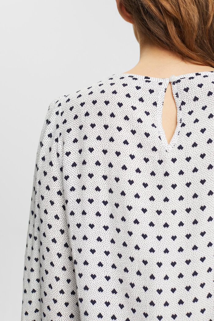 Blouse with an all-over print, OFF WHITE, detail image number 2