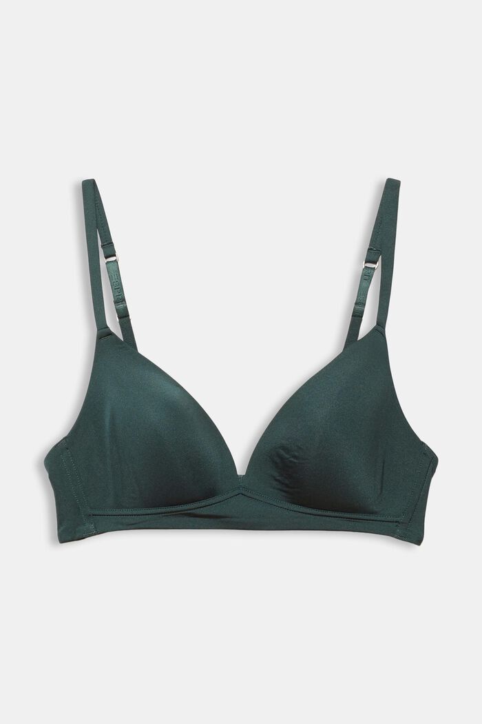 Padded bra made of recycled microfibre material
