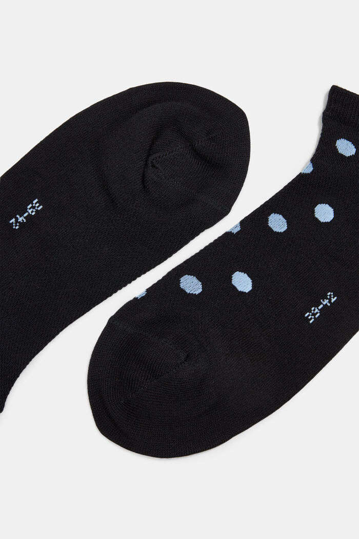 2-pack of trainer socks with mesh, organic cotton, BLACK, detail image number 1