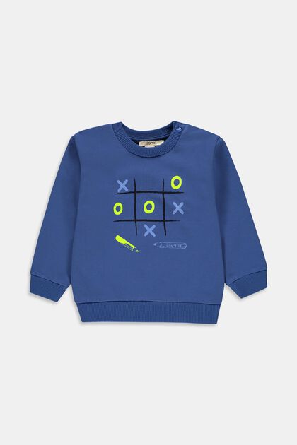 Sweatshirt with print, BLUE, overview