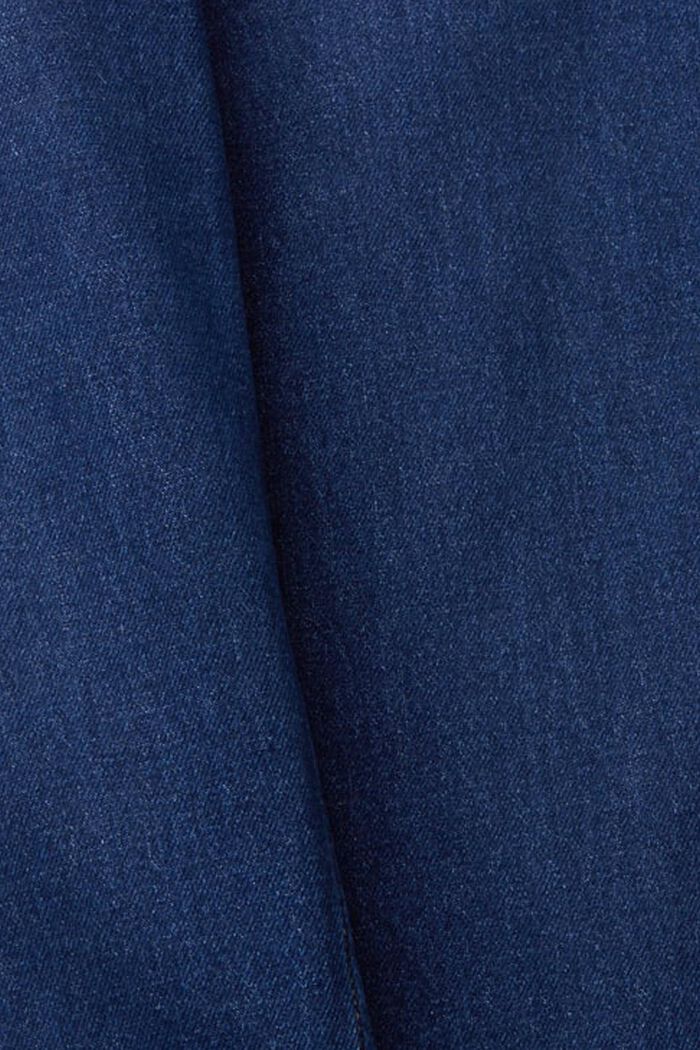 High Rise Straight Leg Jeans, BLUE DARK WASHED, detail image number 7