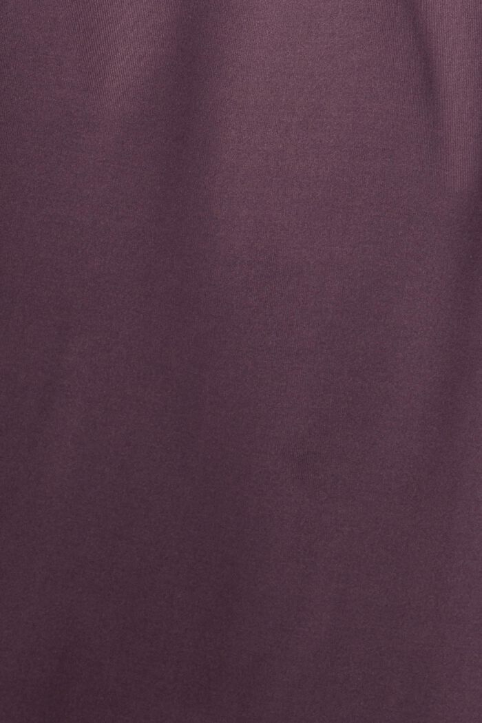 Cropped jersey joggers E-DRY, AUBERGINE, detail image number 1