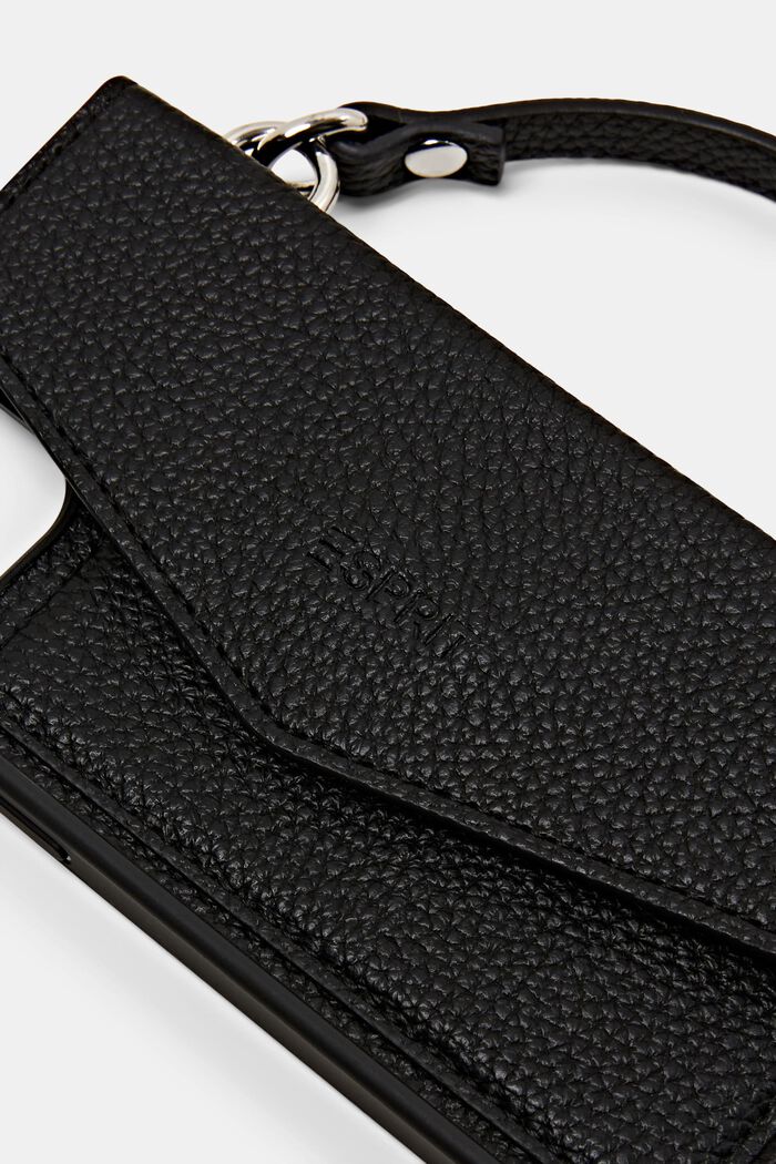Phone case with detachable shoulder strap, BLACK, detail image number 1