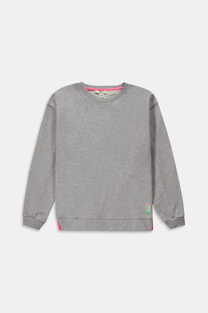 Sweatshirt with aluminous trim