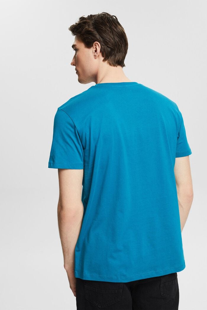 Jersey T-shirt with a print, TEAL BLUE, detail image number 3