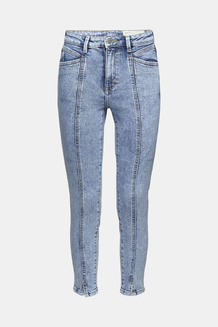 Jeans with decorative stitching, organic cotton