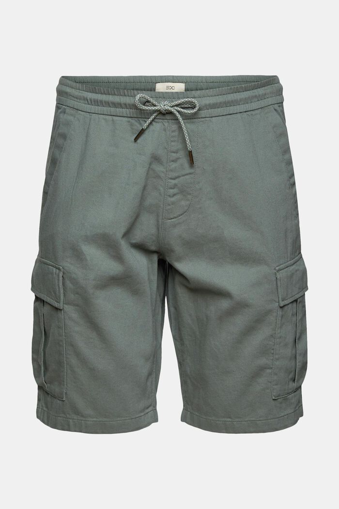 Linen blend: short cargo trousers