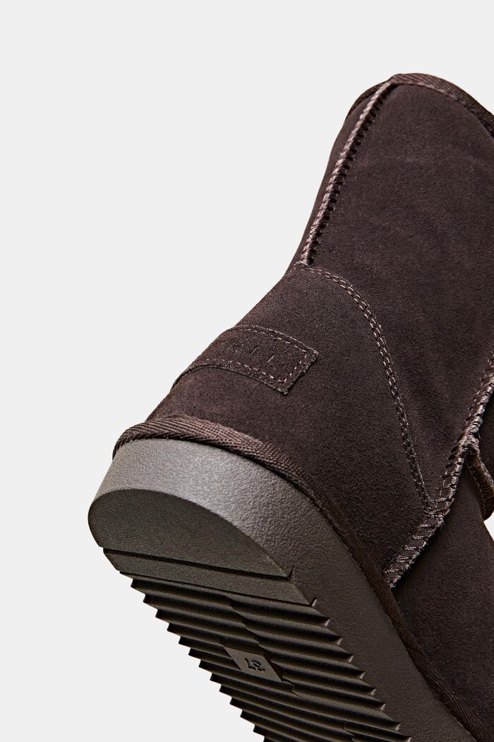 Velours winter boots with faux fur lining, DARK BROWN, detail image number 3