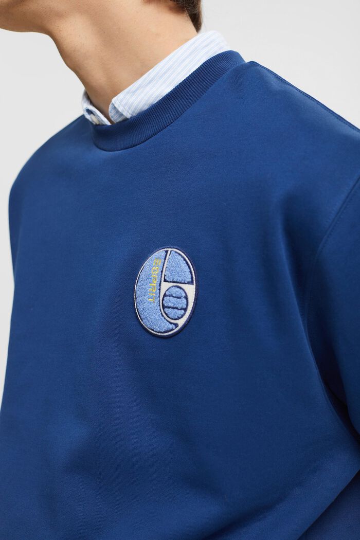Varsity patch sweatshirt, INK, detail image number 2
