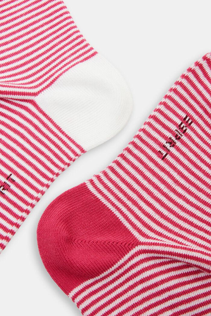 Double pack of striped socks, organic cotton