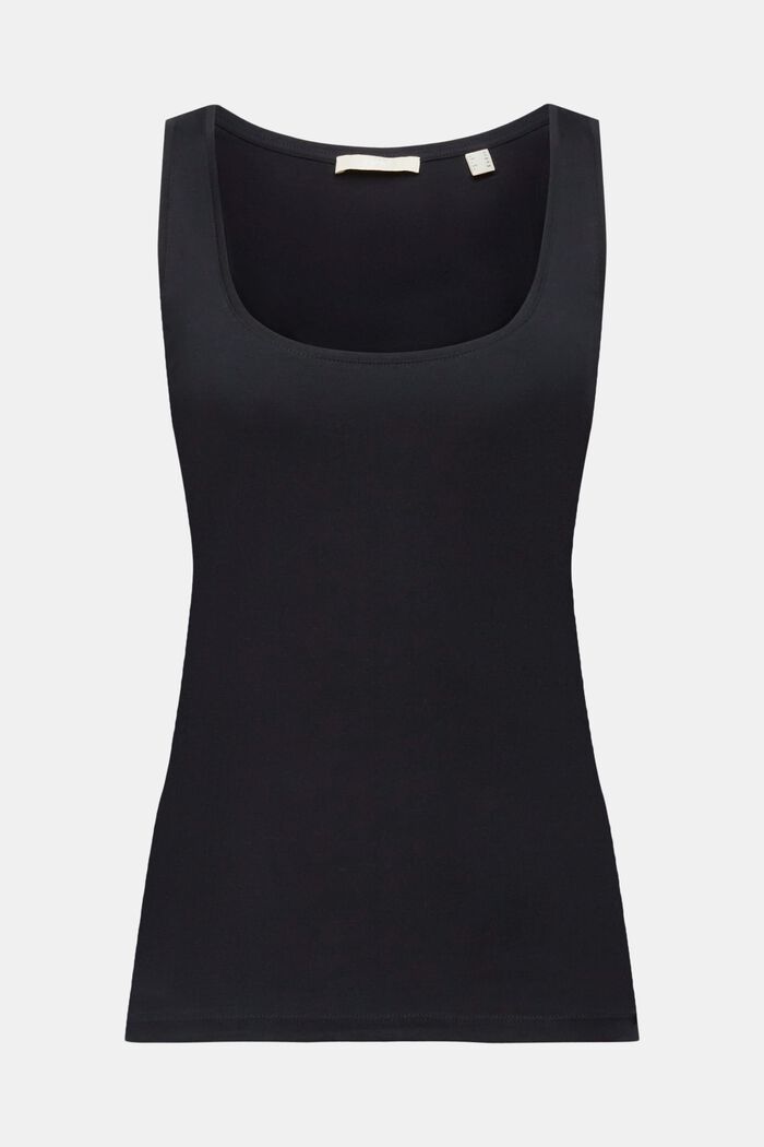 Organic cotton vest top, BLACK, detail image number 7