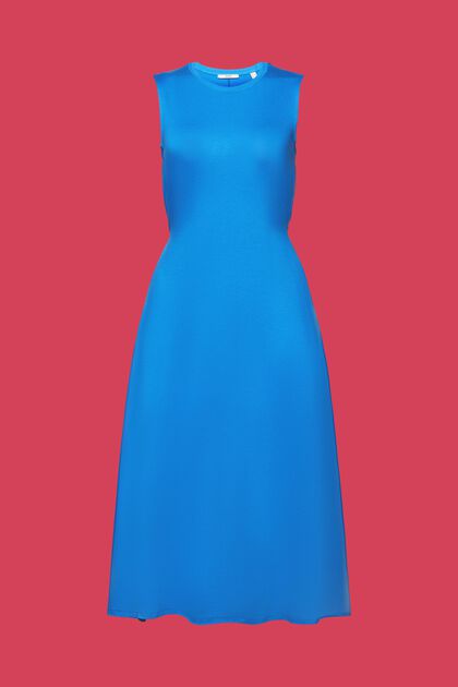 Jersey midi dress with fixed waist bands