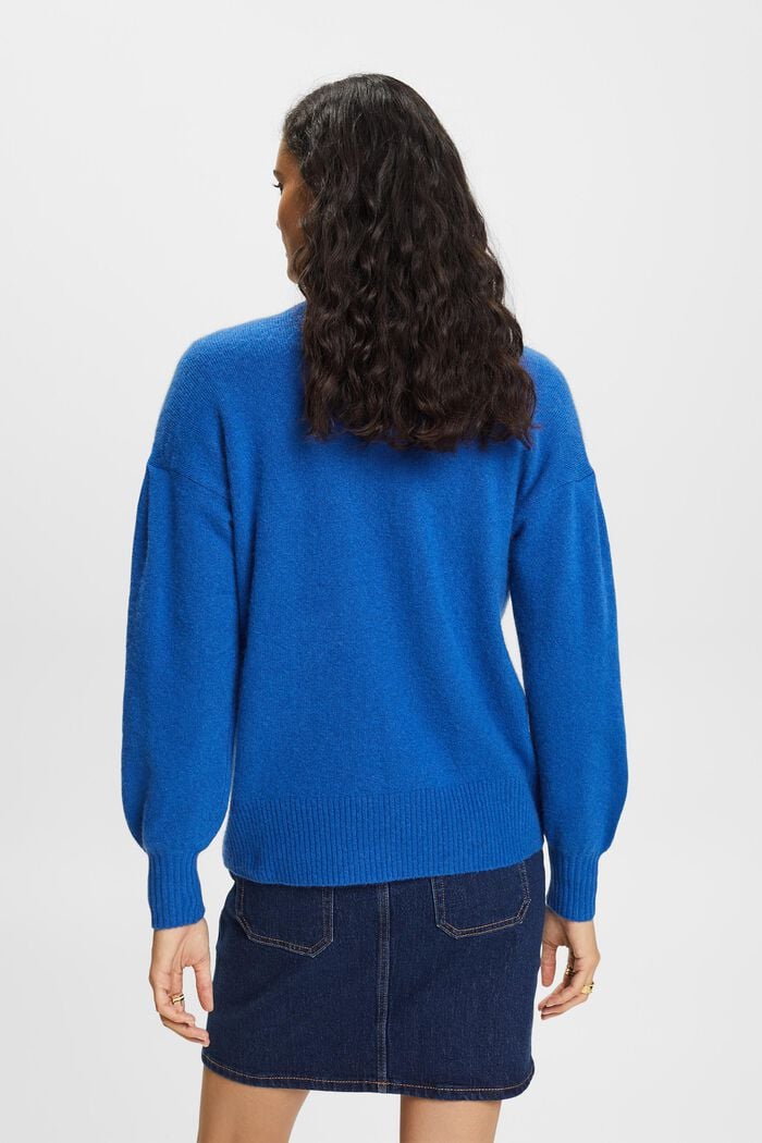 Mock Neck Sweater, BRIGHT BLUE, detail image number 4