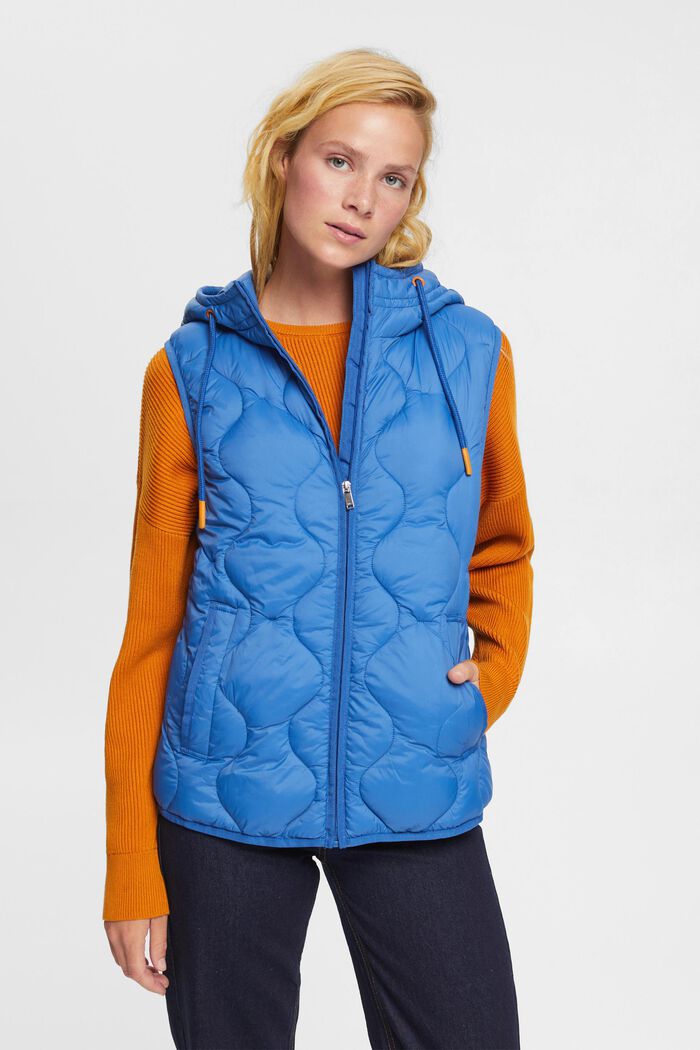 Quilted body warmer, BLUE, detail image number 1
