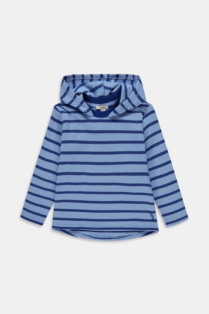 Striped cotton hoodie