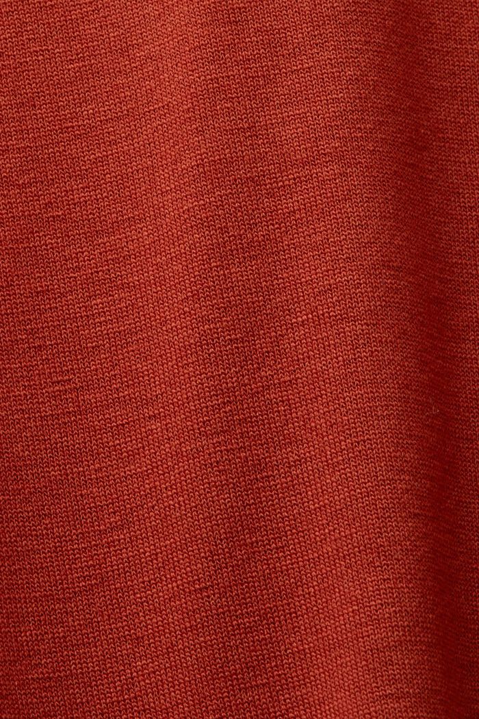 Jersey dress with bell sleeves, TERRACOTTA, detail image number 5