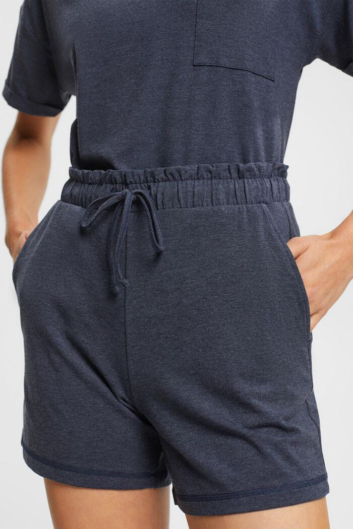 Jersey shorts with elasticated waistband, NAVY, detail image number 0