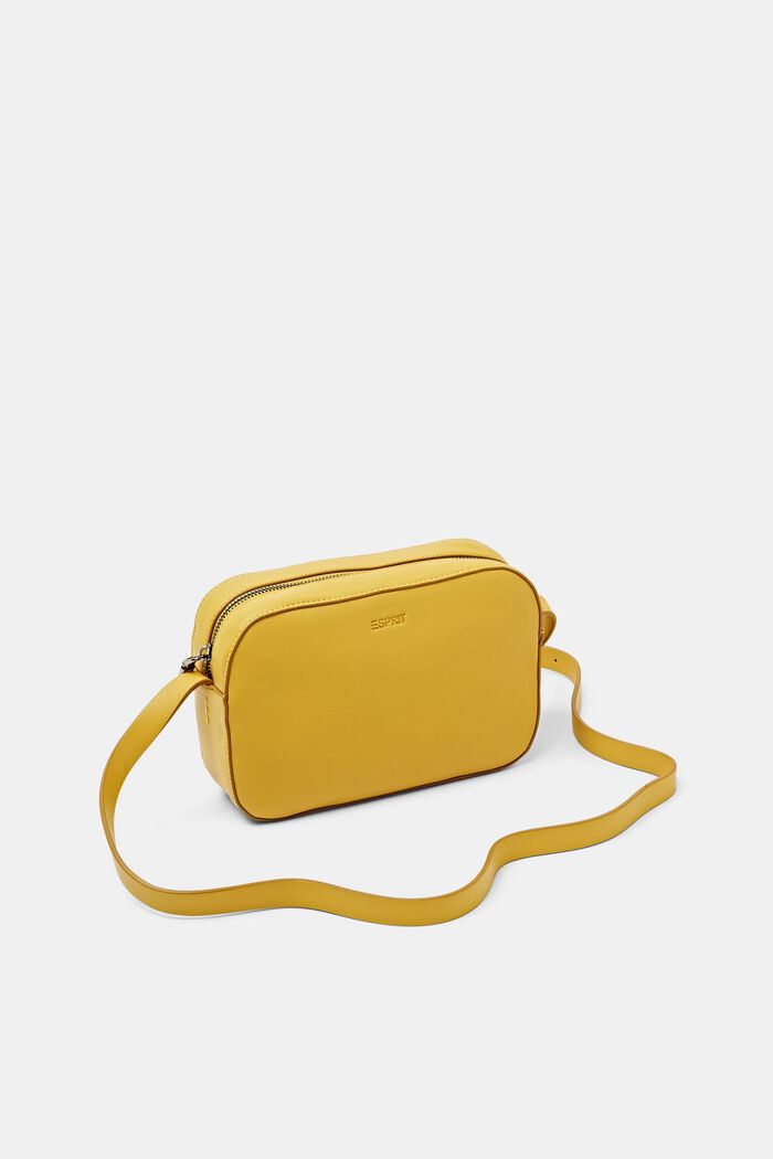 Faux leather shoulder bag, DUSTY YELLOW, detail image number 3