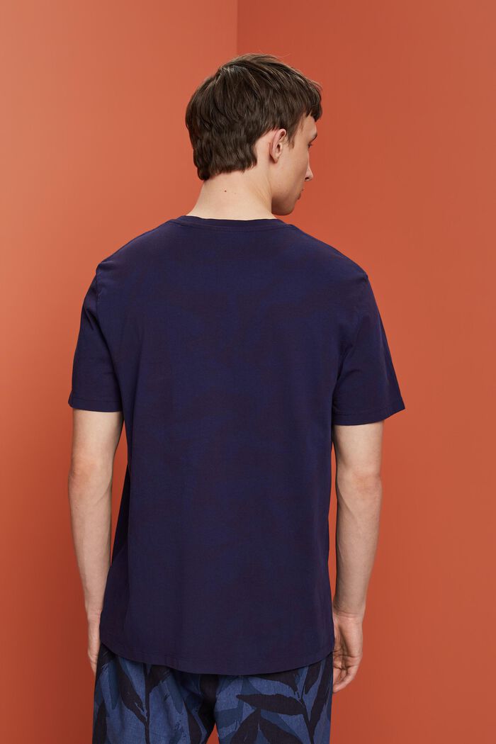 Crewneck t-shirt, 100% cotton, DARK BLUE, detail image number 3