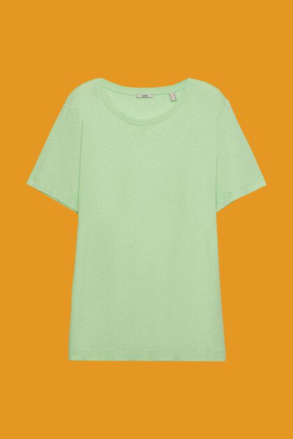 CURVY Cotton-linen blended t-shirt