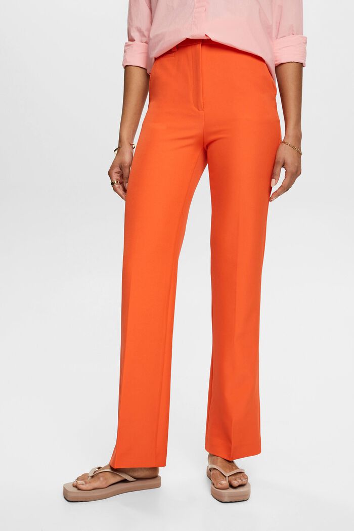 High-rise retro flared trousers, ORANGE RED, detail image number 0