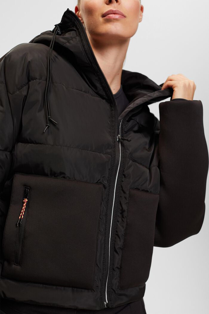 Hybrid puffer jacket, BLACK, detail image number 0
