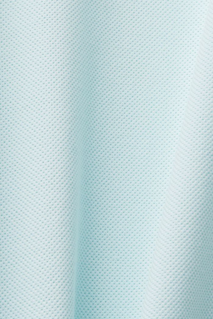 Cotton pique polo shirt, LIGHT AQUA GREEN, detail image number 5