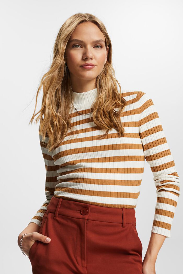 Striped rib-knit jumper, NEW OFF WHITE, detail image number 2