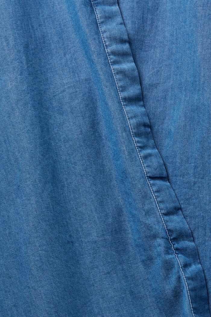 Cotton denim blouse, BLUE MEDIUM WASHED, detail image number 5