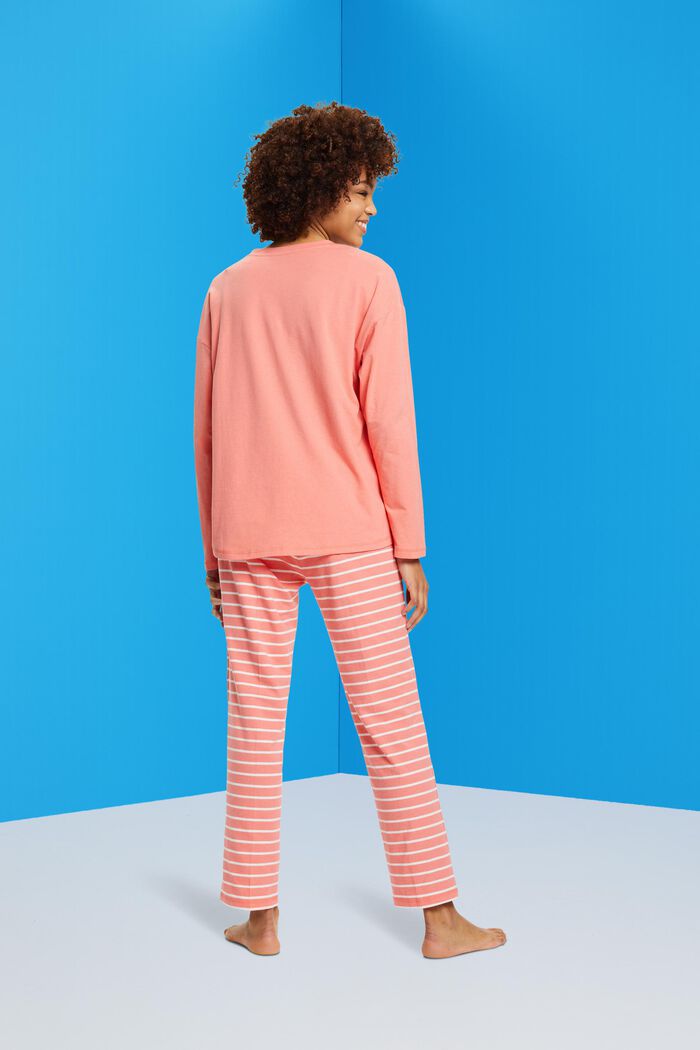 Long jersey pyjamas, CORAL, detail image number 2