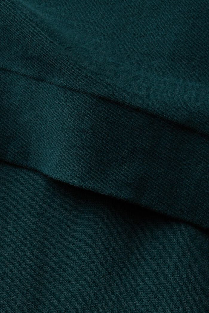 Knitted midi dress, DARK TEAL GREEN, detail image number 5