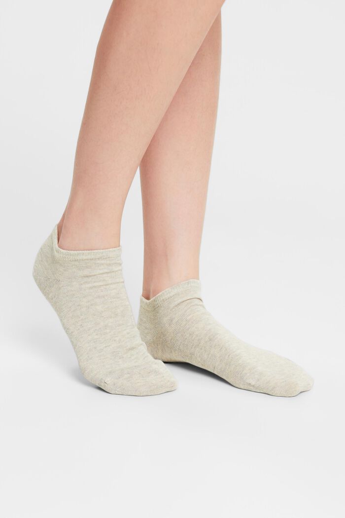 2-Pack Ankle Socks, BEIGE, detail image number 1
