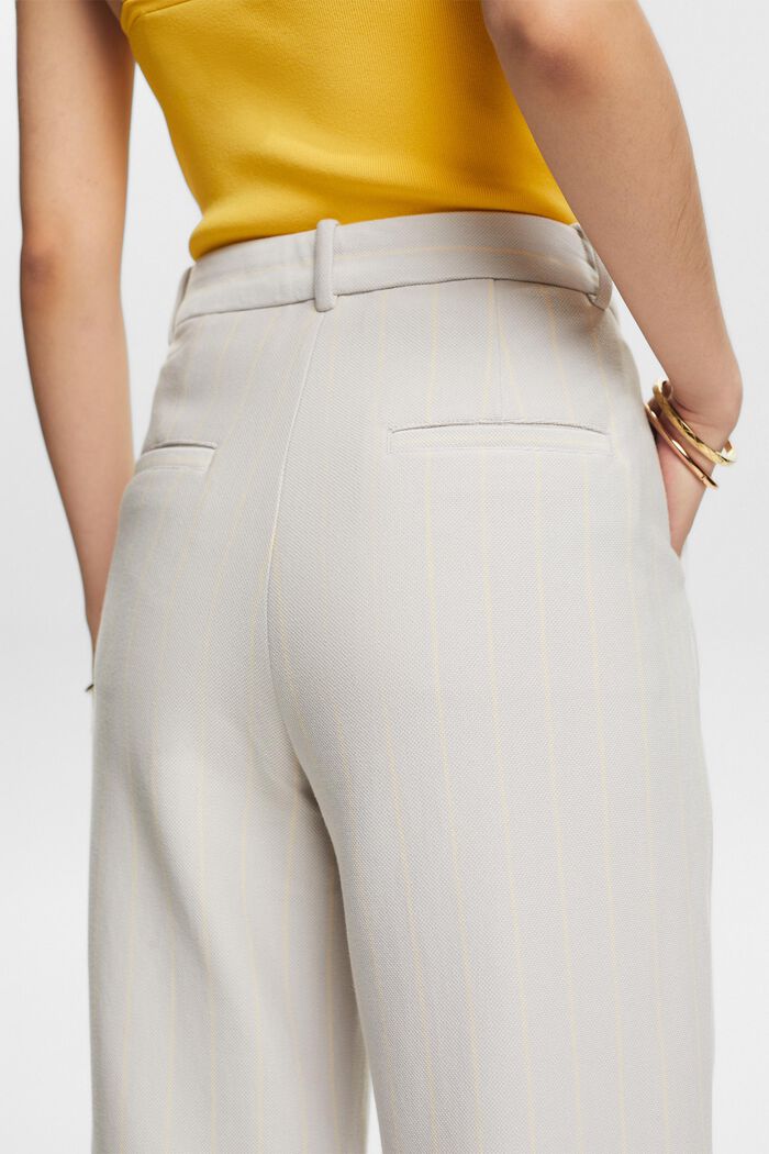Piqué Pinstripe Suit Pants, LIGHT GREY, detail image number 3