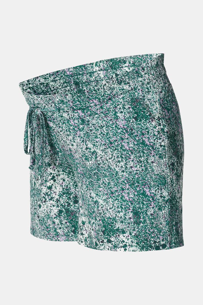 Jersey shorts with all-over print, GREEN, detail image number 2