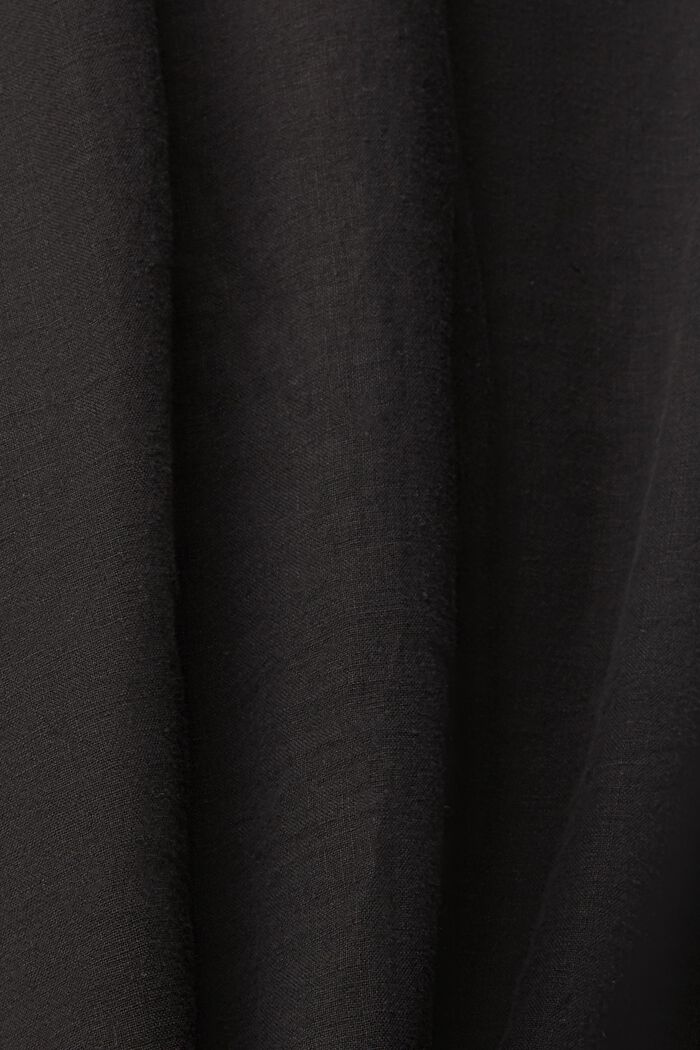Dress in 100% linen, BLACK, detail image number 4