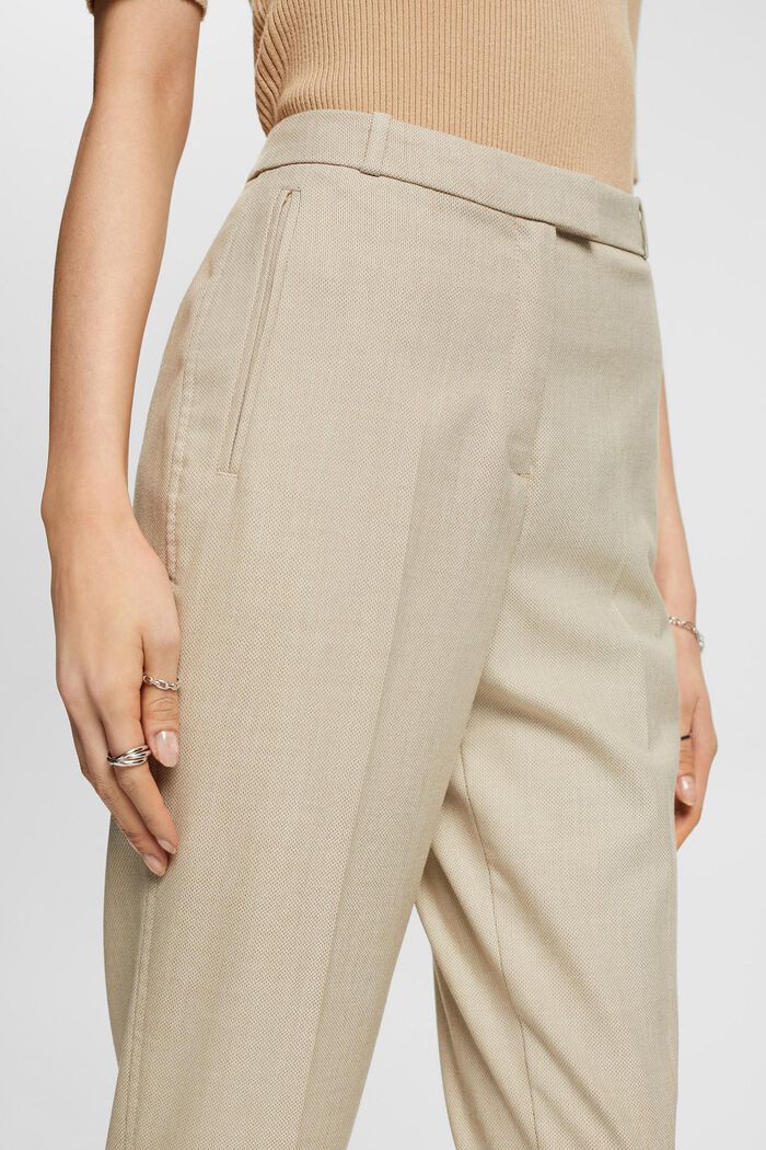 Cropped trousers, KHAKI GREEN, detail image number 2