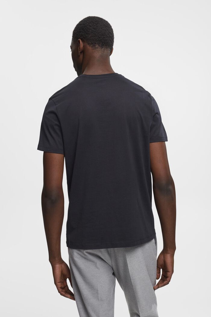 Pima cotton slim fit t-shirt, BLACK, detail image number 3