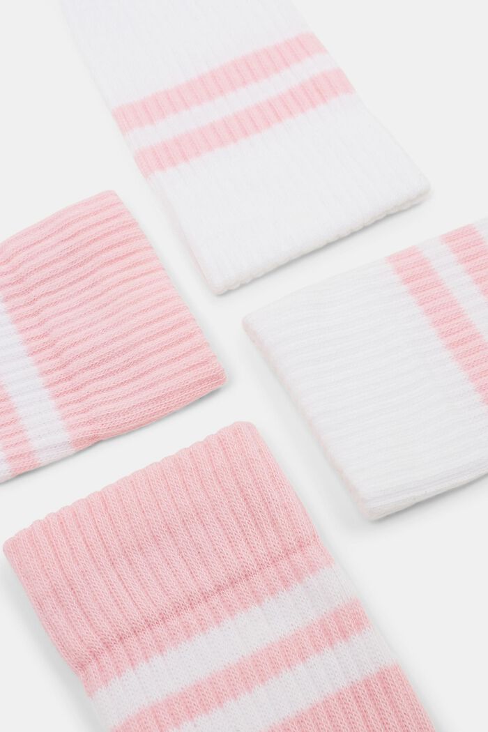 2-pack of tennis socks, organic cotton blend, LIGHT PINK, detail image number 1