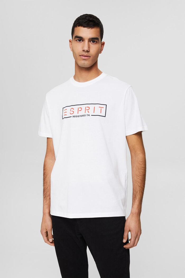 Jersey logo T-shirt, 100% cotton, WHITE, detail image number 0
