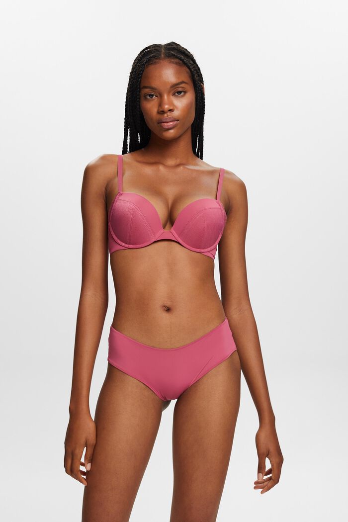 Calvin Klein Form low-cut push-up bra metallic pink