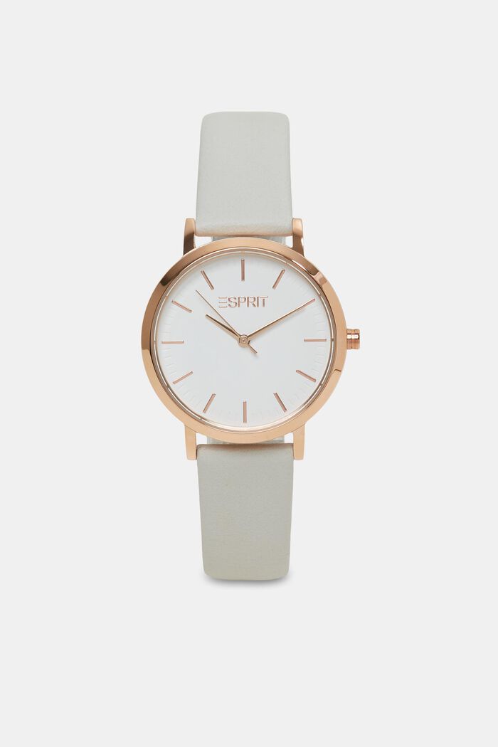 ESPRIT - Stainless-steel watch with leather bracelet at our online shop