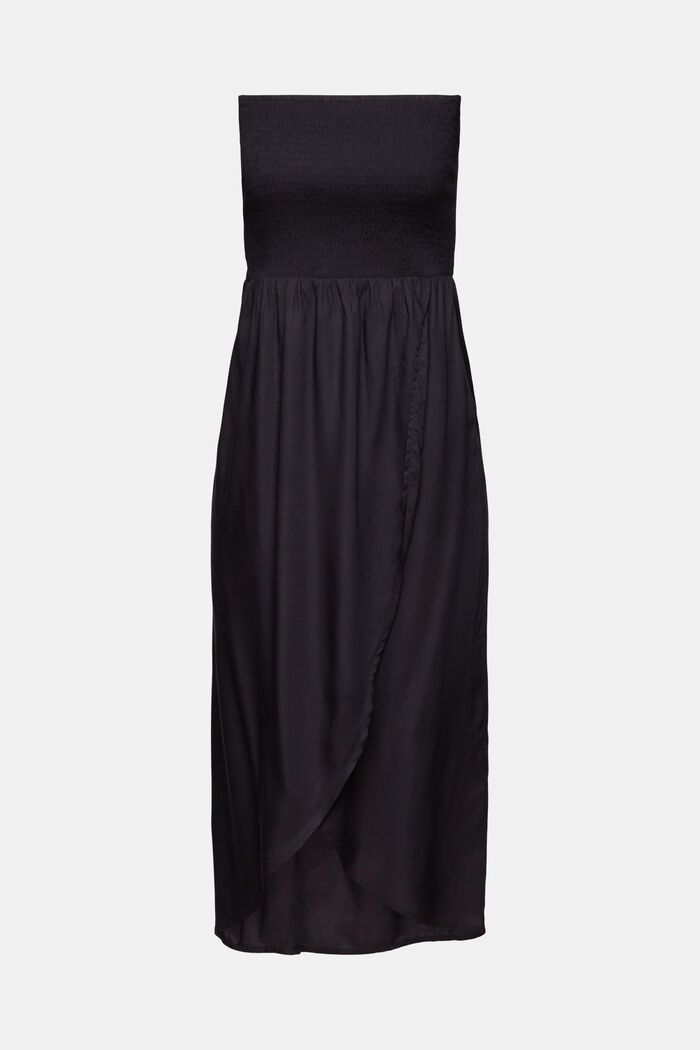 Smocked tube midi-dress, BLACK, detail image number 4