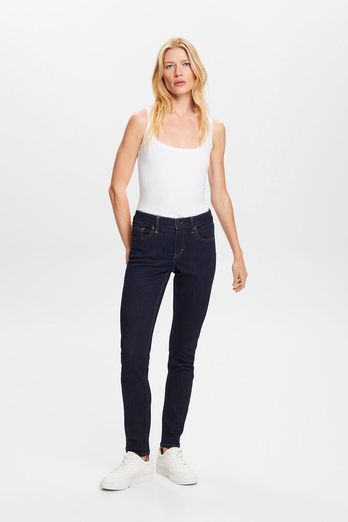 ESPRIT - Recycled: mid-rise slim fit stretch jeans at our online shop