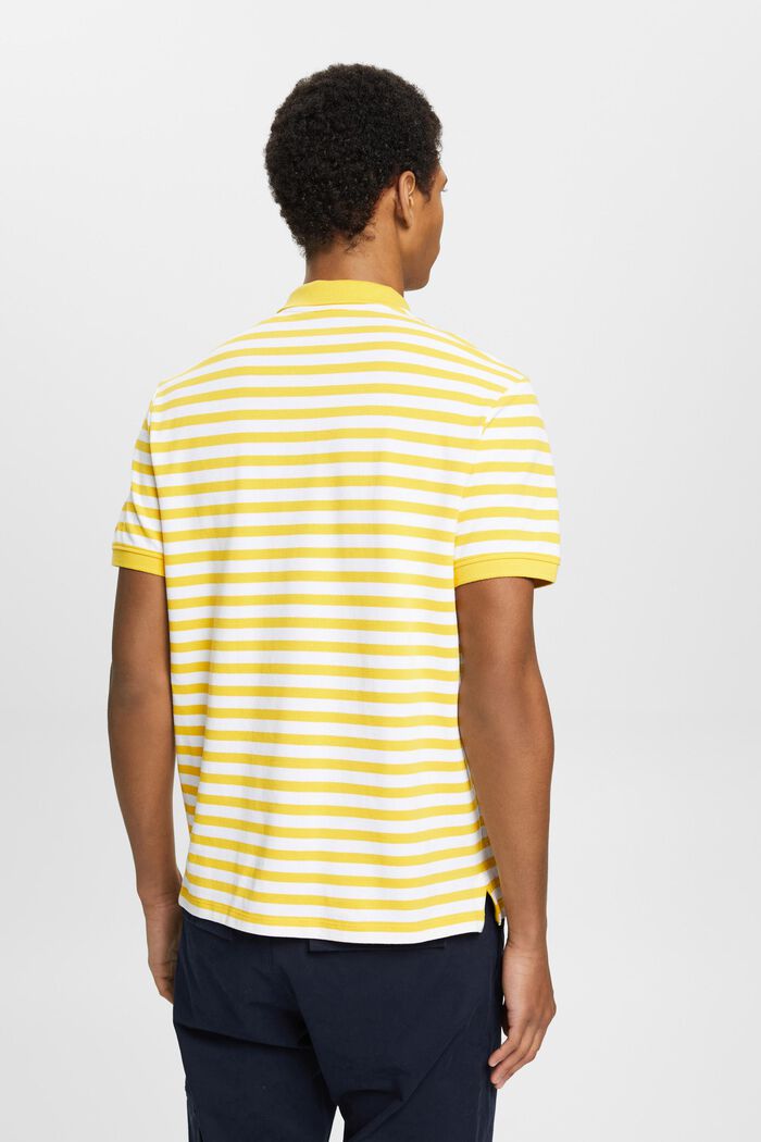Striped slim fit polo shirt, GOLDEN ORANGE, detail image number 3