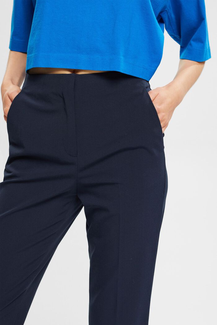Cropped trousers, NAVY, detail image number 0
