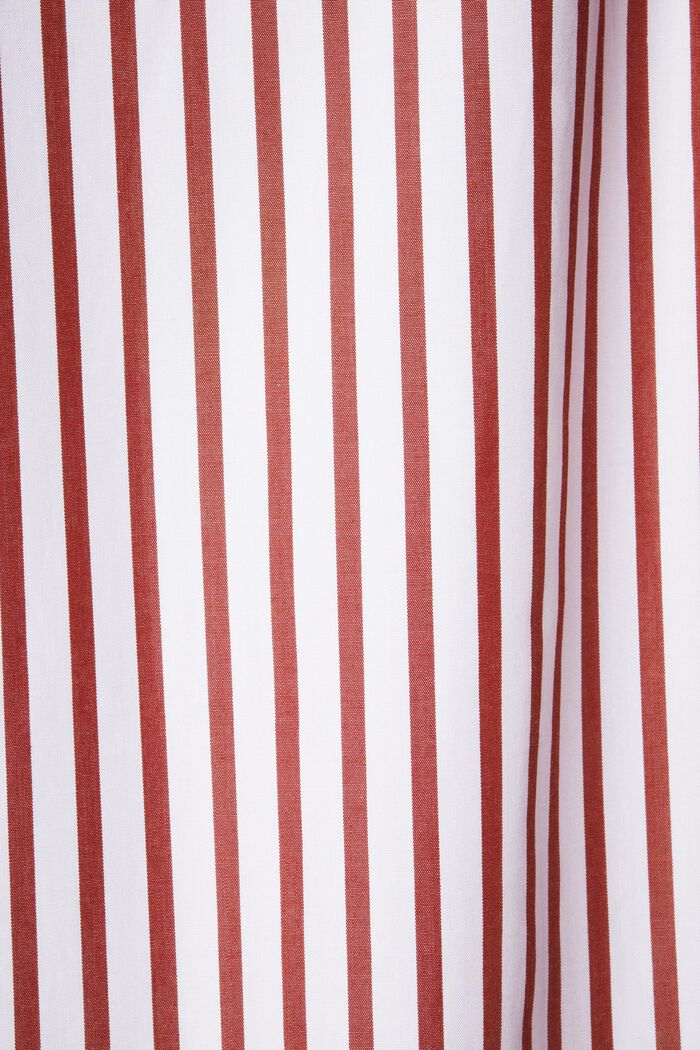Striped Cotton-Poplin Shirt, DARK RED, detail image number 4