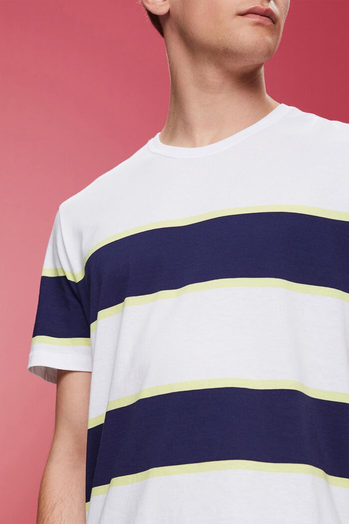 Striped t-shirt, 100% cotton, WHITE, detail image number 2